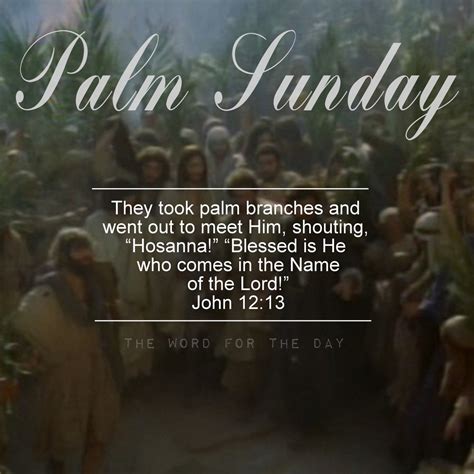 The Word For The Day — They Took Palm Branches And Went Out To Meet Him