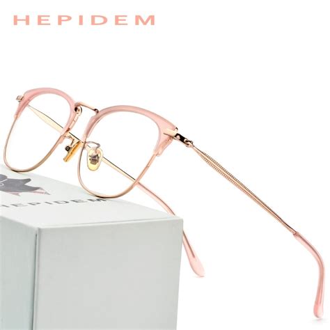 acetate glasses frame women rose gold round prescription eyeglasses female spectacles 2018 men