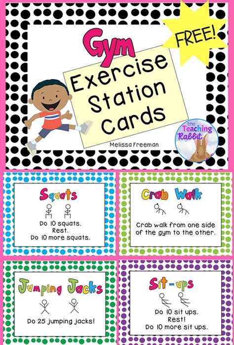 Free Printable Exercise Cards For Prebabeers Free Printable Templates