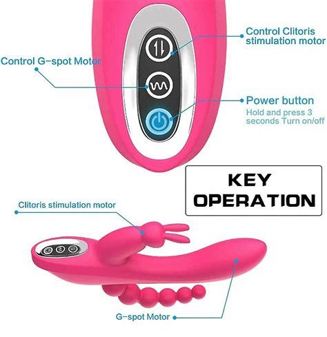 3 In 1 Rechargeable Rabbit Vibrator G Spot Anal Dildo Massager Sex Toy For Women Ebay