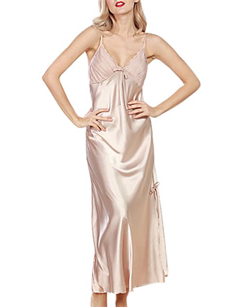 Hot Sexy Womens Night Sleepwear Long Satin Nightgowns Hot Sex Picture