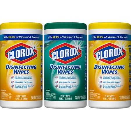 Eye irritant, keep out of reach of animals, flush immediately if product enters eyes. Clorox Disinfecting Wipes, (225 Count Value Pack), Crisp ...