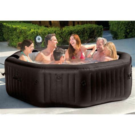 Intex 28435e Pure Spa 6 Person Inflatable Portable Heated Bubble Hot Tub For Sale Online Ebay