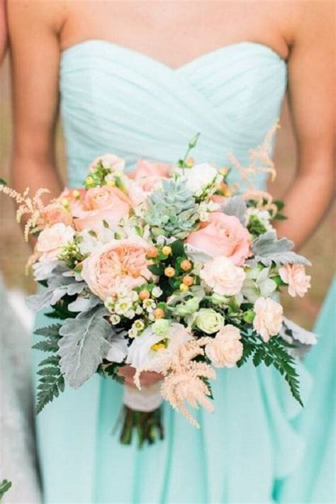 Lovely Mint And Peach Summer Wedding Color Inspirations Colorsbridesmaid