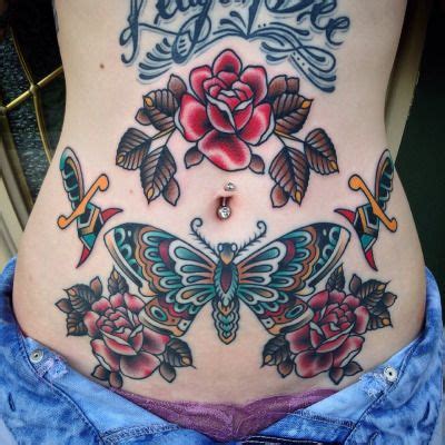 Hip tattoos that will make you want to get one right now. rose tattoo on Tumblr | Stomach tattoos women, Belly ...