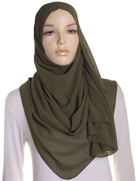 khaki green chiffon hijab hijab khaki green chiffon