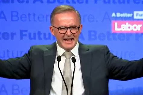‘we Have Made History Teary Anthony Albanese Gives His Victory Speech