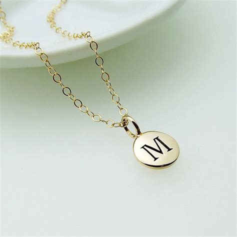 Gold Initial Necklace By Wished For
