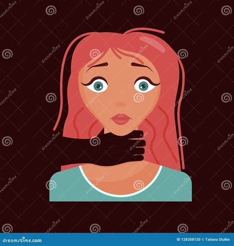 Woman Has A Panic Attack Stock Vector Illustration Of Fear 128308120