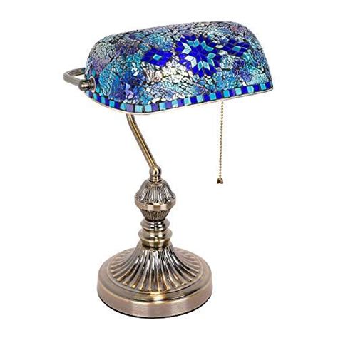Check out our bankers lamp selection for the very best in unique or custom, handmade pieces from our lamps shops. Marrakech Mosaic Lamp Traditional Antique Brass Bankers T ...