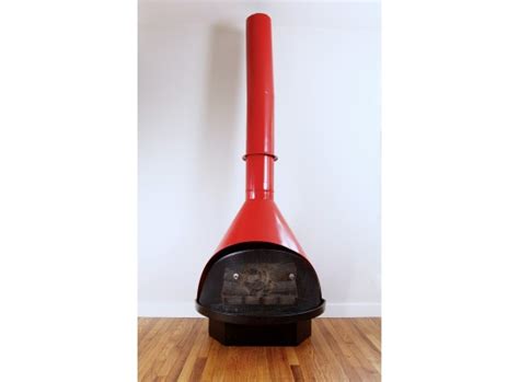 Genuine Vintage Mid Century Modern Electric Cone Fireplace And Screen
