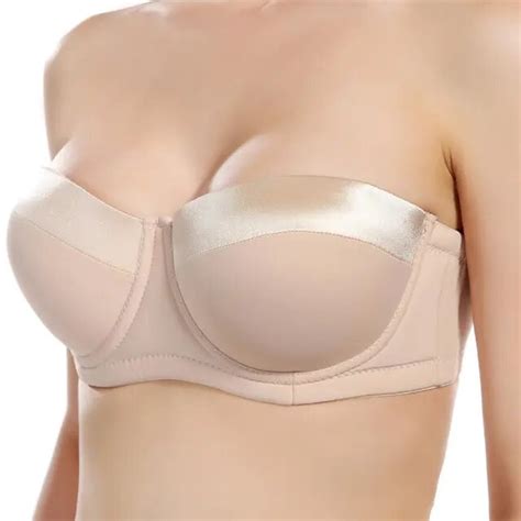 women strapless bra plus size 32 46 b c d dd e f g half cup multiway balcontette bra with straps