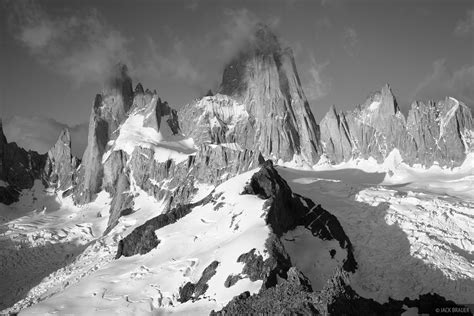 Fitz Roy Sunrise Bandw Patagonia Argentina Mountain Photography By