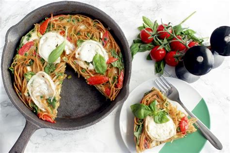 Use Leftover Spaghetti To Make An Italian Spaghetti Frittata With Fresh