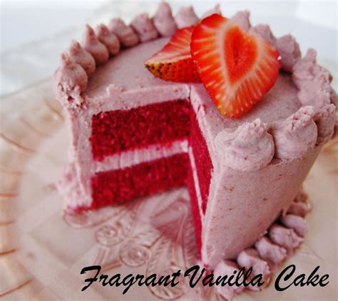 Raw Red Velvet Cake With Strawberry Frosting For Two Fragrant Vanilla