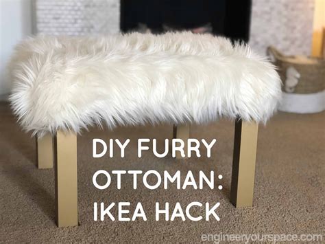 Diy Furry Ottoman And More Ikea Hacks Engineer Your Space Ikea Hack