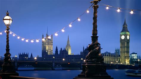 Bakgrundsbilder London England Kväll Thames 1920x1080