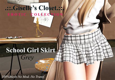 Second Life Marketplace Giselles Closet Schoolgirl Skirt