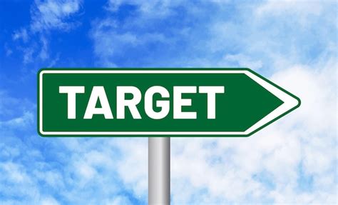Premium Photo Target Road Sign On Blue Sky Background