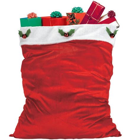 Velour Deluxe Santa Claus Bag Sack 36 X 30