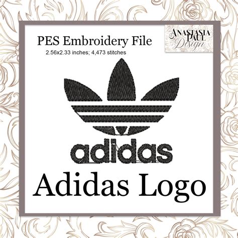 Adidas Embroidery Logo Digital Download File Retro Design Etsy
