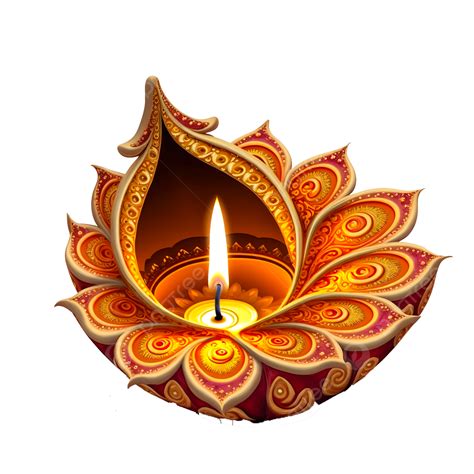 Diwali Diya Festivals In India Gold Deepavali Lamp Diya Colorful