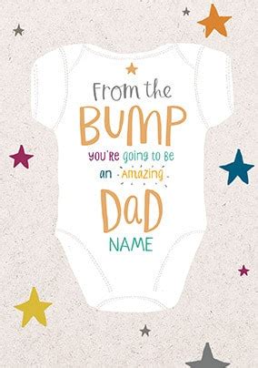 Fathers day gifts from baby bump. Father's Day From The Bump Personalised Card | Funky Pigeon