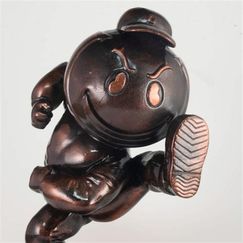 Collectible Brutus The Buckeye Vintage Style Osu Mascot In Bronze