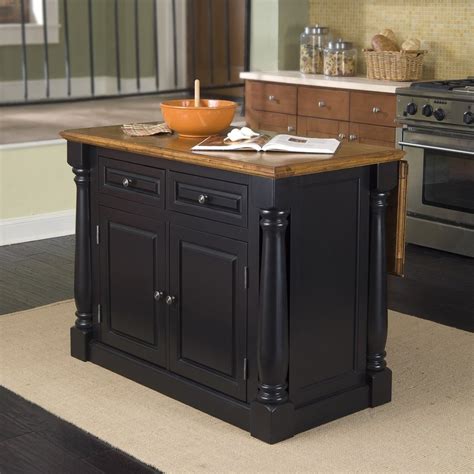 I've always wanted to have a kitchen island and when moving into a new apartment, our small kitchen and limited countertop surfaces gave me the opportunity to. Shop Home Styles 48-in L x 25-in W x 36-in H Black Kitchen ...