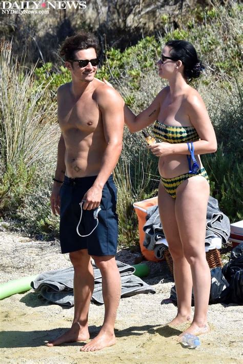 Katy Perry Lathered Sunscreen On Orlando Bloom Before