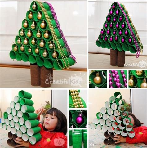 Christmas Tree Made Out Of Toilet Paper Rolls And Other Things To Make