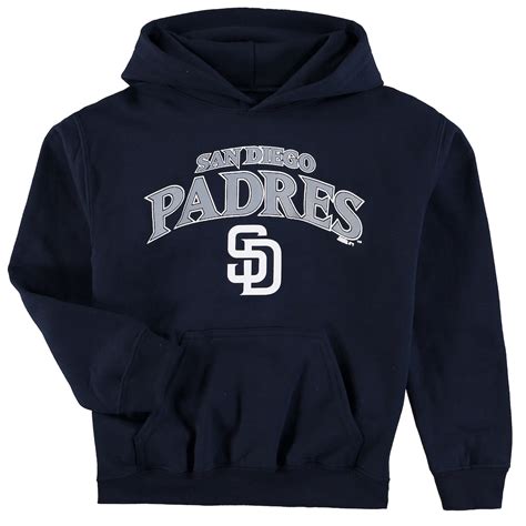 Youth San Diego Padres Stitches Navy Team Fleece Pullover Hoodie
