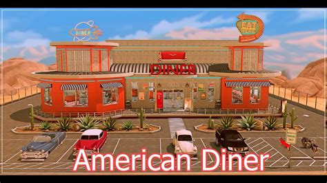 Sims 4 🍔american Diner🌭 Speed Build Youtube