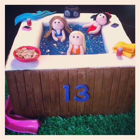 Hot Tub Party Cake Hot Tub Party Pool Cake Party Cakes