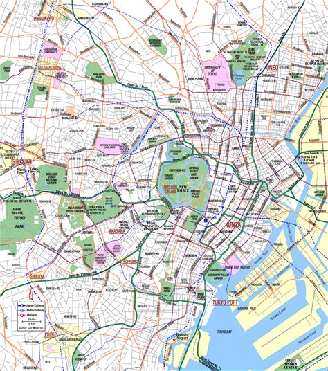 Tokyo Kaart Interactieve En Gedetailleerde Plattegronden Van Tokyo