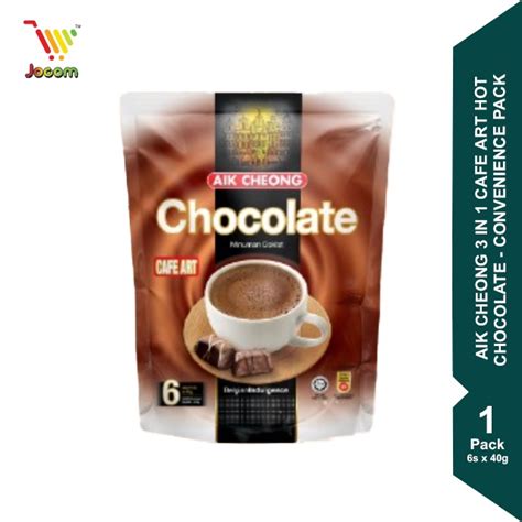 Aik Cheong 3 In 1 Cafe Art Hot Chocolate Convenience Pack 6s X 40g
