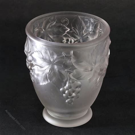 Antiques Atlas Etling Art Deco Frosted Glass Vase C1920s