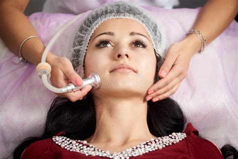 Cosmetology And Skin Care Routine Female Patient Is Having A Procedure
