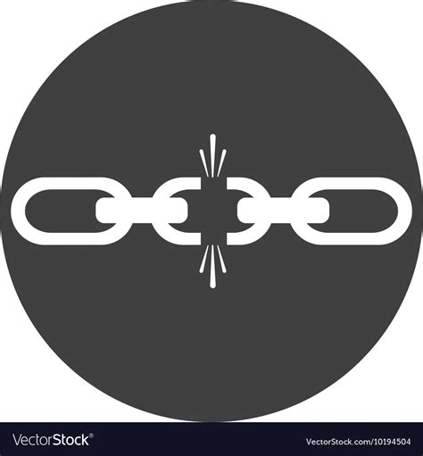 Broken Link Chain Icon Royalty Free Vector Image