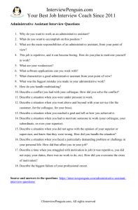 Tell me about your … TOP 20 Administrative Assistant Interview Questions ...