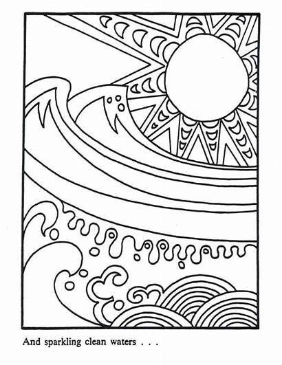 Coloring Pages Environmental Children Clean Drawing Health