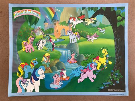 Vintage Original 1980s My Little Pony Pinup Poster 1986 Hasbro Etsy