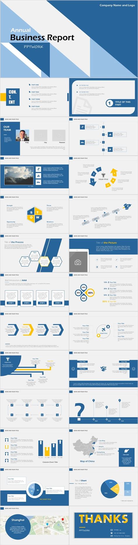 Business Infographic Simple Annual Business Report Powerpoint