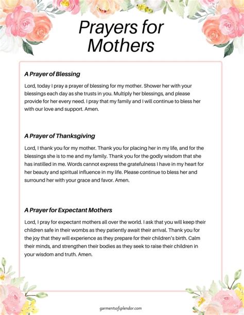 15 Powerful Prayers For Mothers With Free Printables