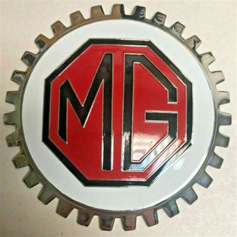 New Mg Mgb Grille Badge Chromed Brass Great T Item Ebay