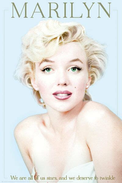 Marilyn Monroe We Are All Stars Quote Poster 24x36