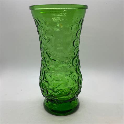 Home Décor Vintage Hoosier B Green Glass Vase Vintage MCM Vases