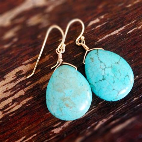 Turquoise Earrings Gemstone Jewellery Southwestern Jewelry Etsy