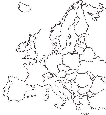 MAPAS DE EUROPA PARA COLOREAR