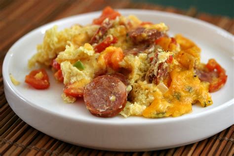 Spicy Breakfast Casserole With Andouille Sausage